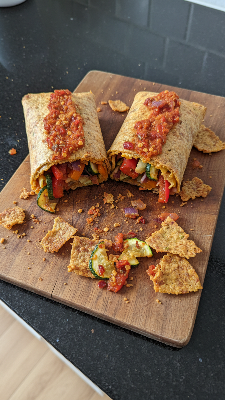 Bunter Gebackener Gemüse Wrap