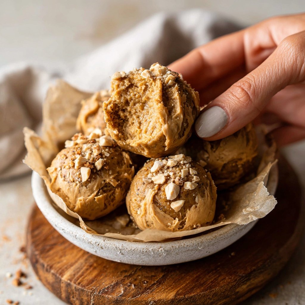 Erdnussbutter Bananen Energiekugeln
