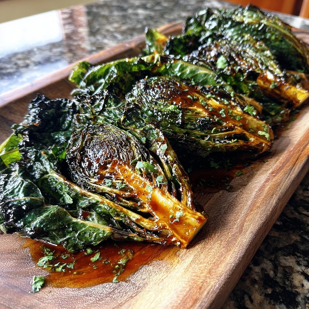 Veganer Ofenrosenkohl mit Balsamico-Honig-Alternative​