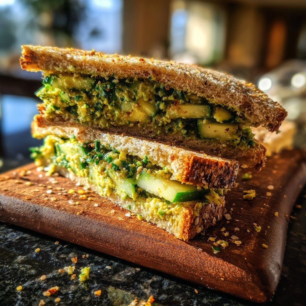 Scharfes Gurken- und Avocado-Sandwich