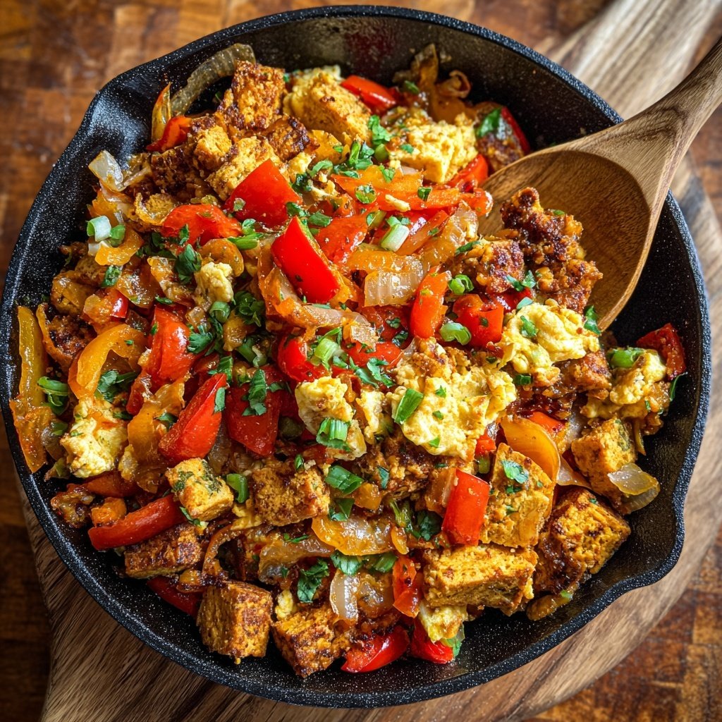 Hohes Protein Tofu Hash