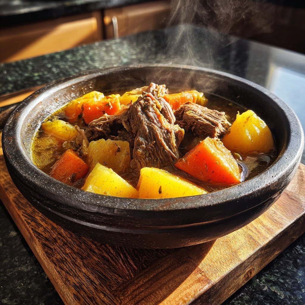 Einfaches Rindfleisch Eintopf Wurzelgemüse