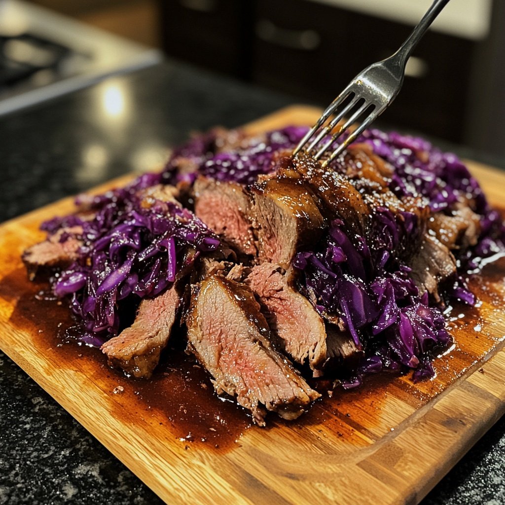 Sauerbraten mit Rotkohl