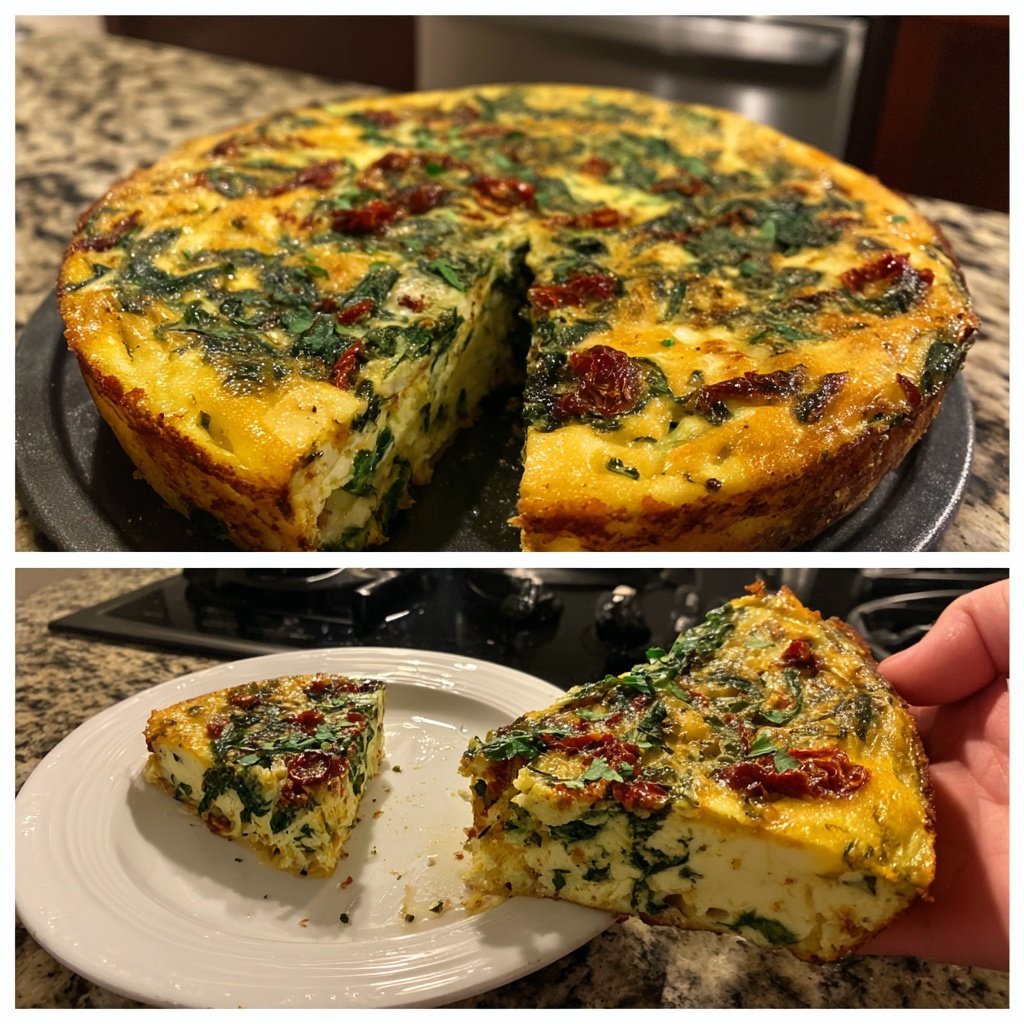 Protein-Frittata mit Spinat