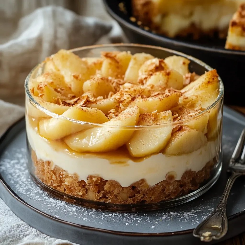 Apfelkuchen im Glas zum Löffeln