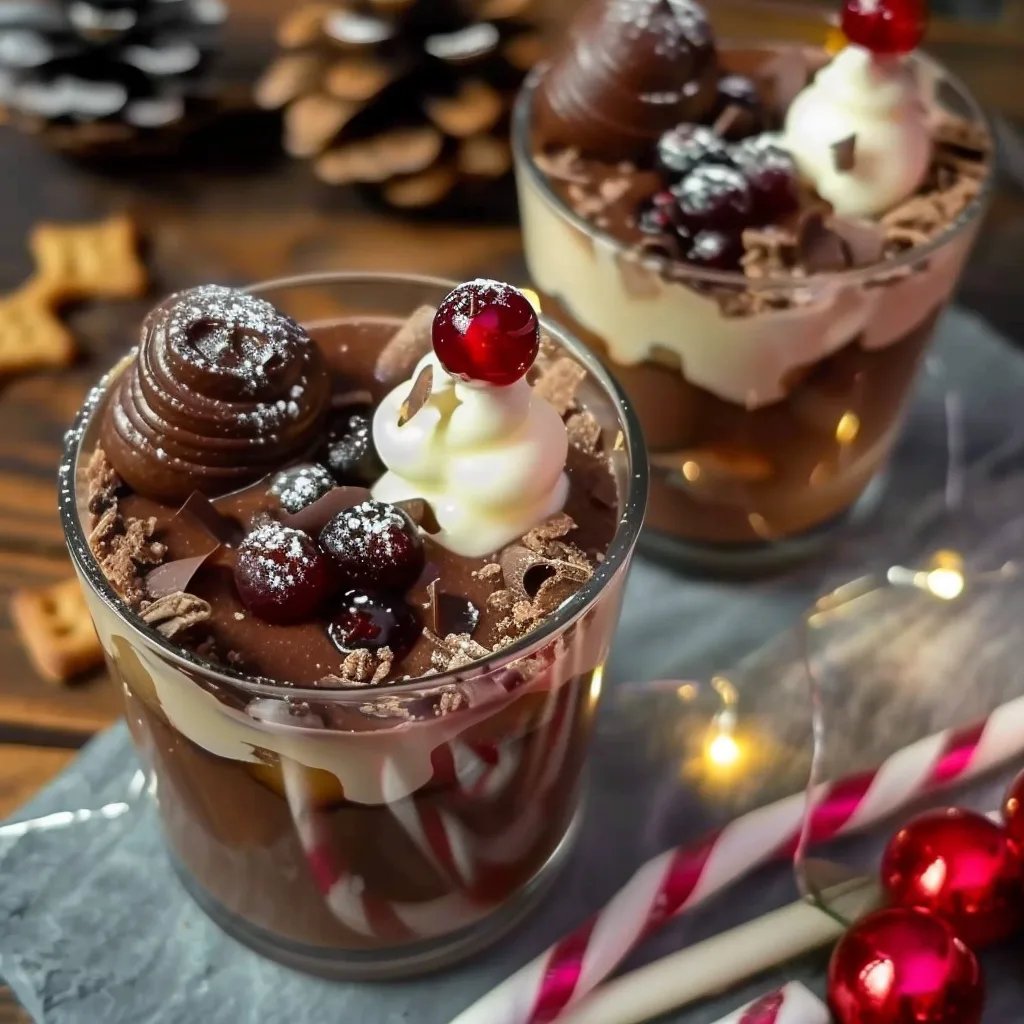 Weihnachtliches RENTIER DESSERT IM GLAS