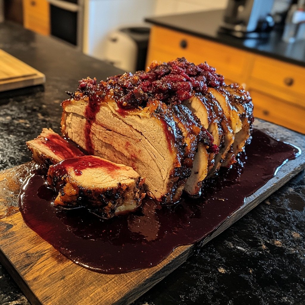 Weihnachtsbraten mit Rotweinsoß