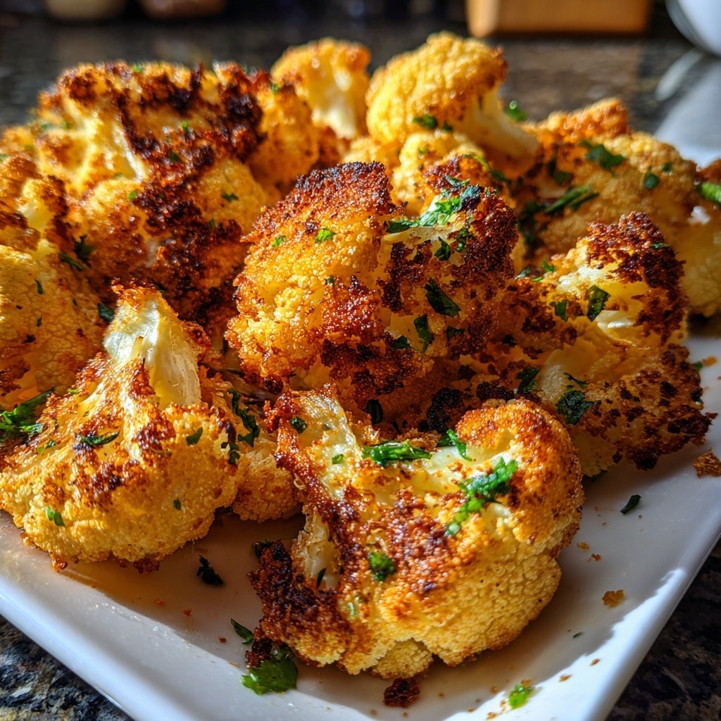 Knusprige Gebratene Blumenkohl Häppchen