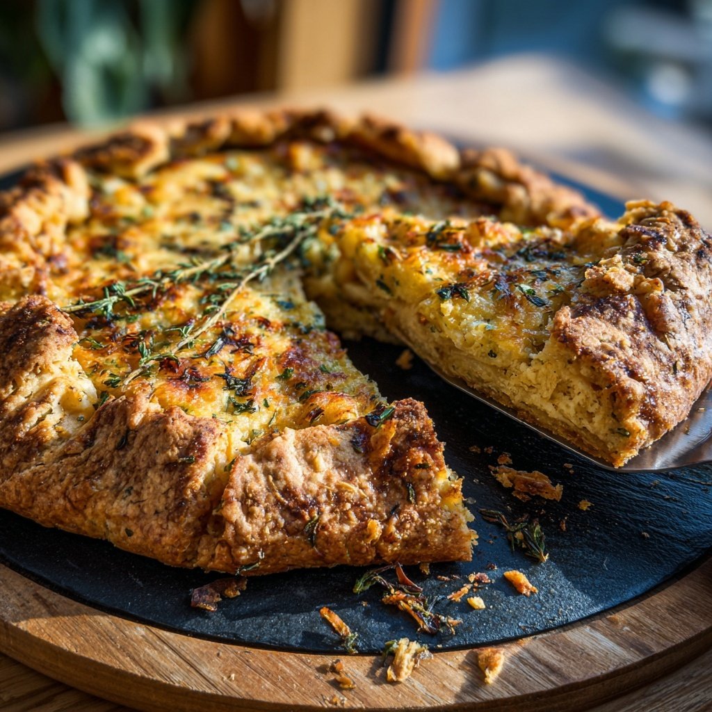 Herzhafte Käse Kräuter Galette