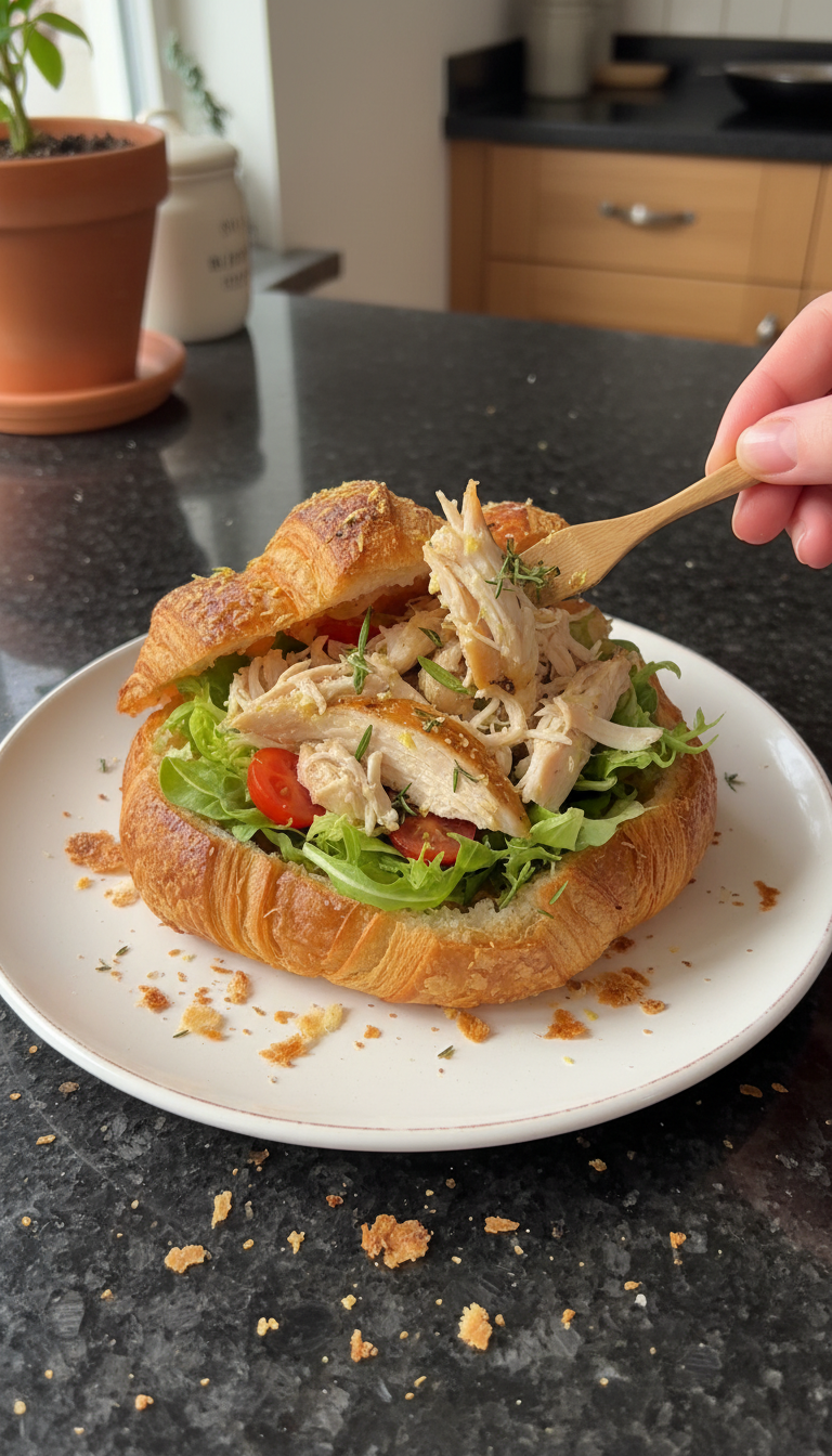 Zitronen Kräuter Hähnchen Croissant Bowl​