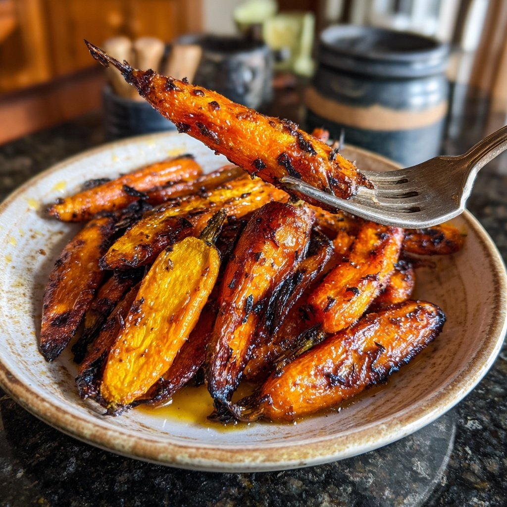 Ahorn-Dijon-Ofenkarotten