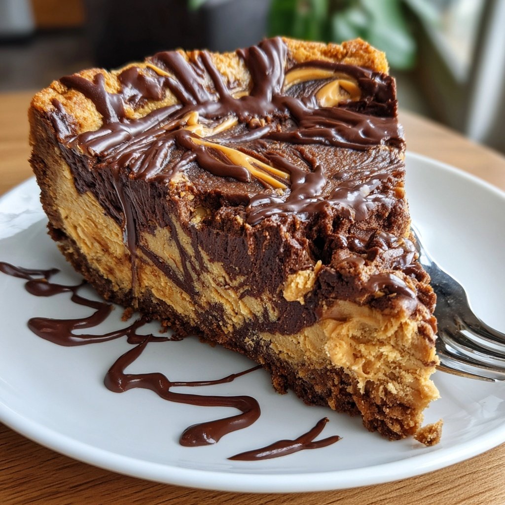 Schoko Erdnussbutter Käsekuchen