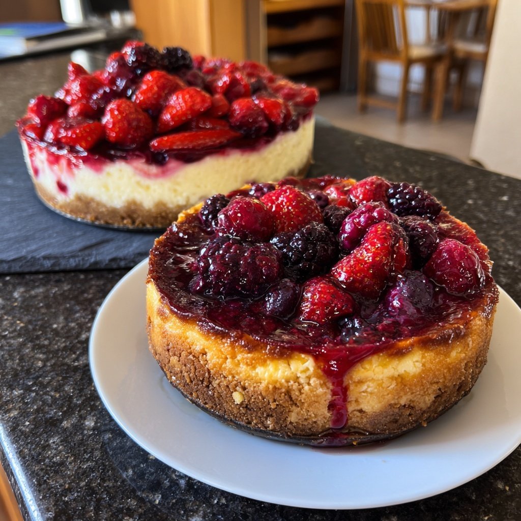 Mini Käsekuchen mit Beerentopping
