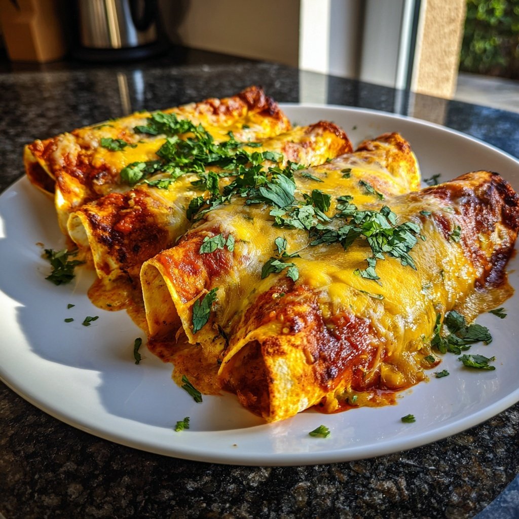 Vegetarische Enchiladas käsige Füllung Sauce