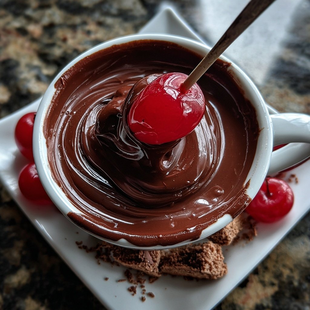 Schokoladen Kirsch Fondue Himmel