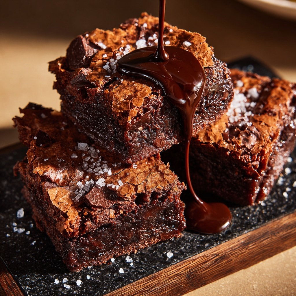 Dreifach Fudge Schoko Brownies