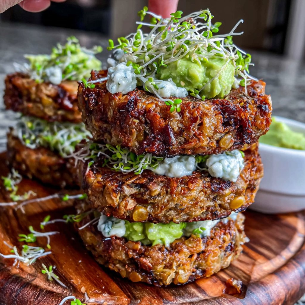 Linsen Gemüse Burger Patties