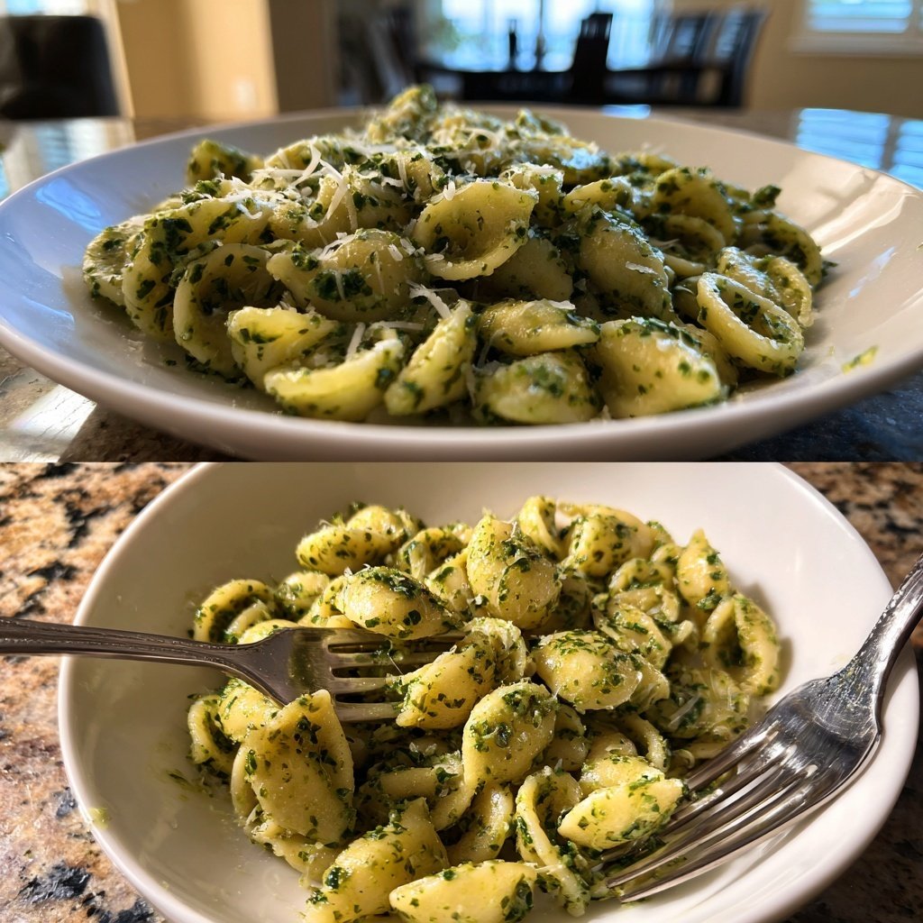 Protein-Pasta mit Pesto