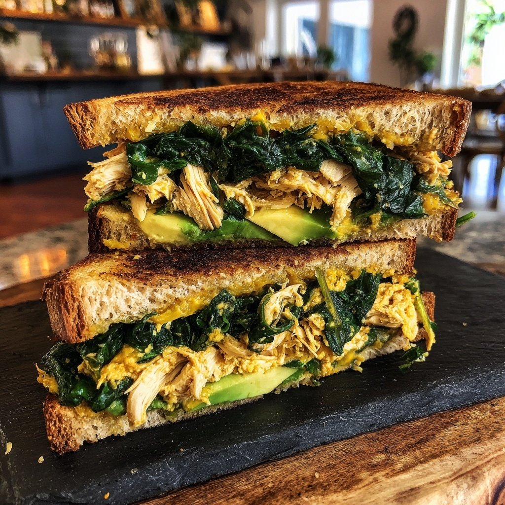 Hohes Protein Frühstücks Sandwich