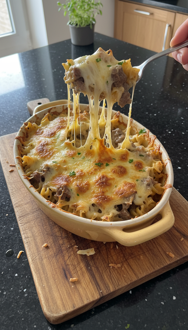 Rind Auflauf mit Cremiger Sauce