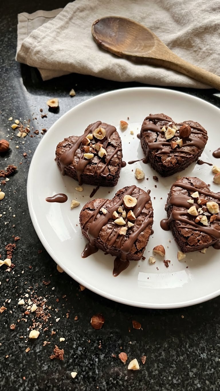 Nussige Schoko Herz Leckerei