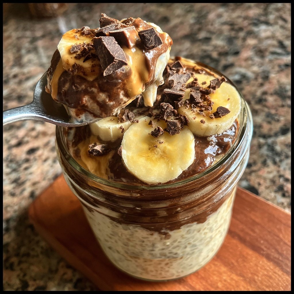 Bananen Schoko Overnight Oats