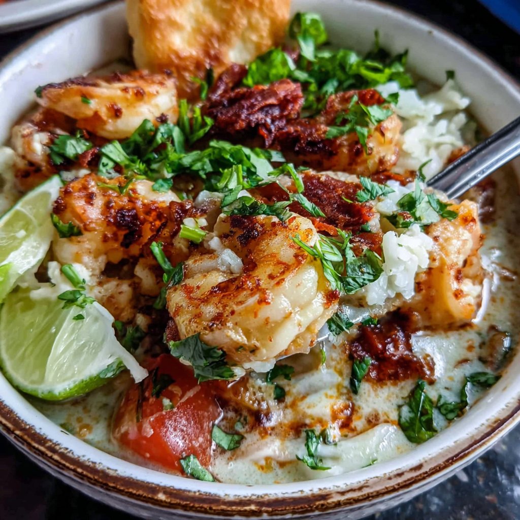 Garnelen Kokos Curry Bowl