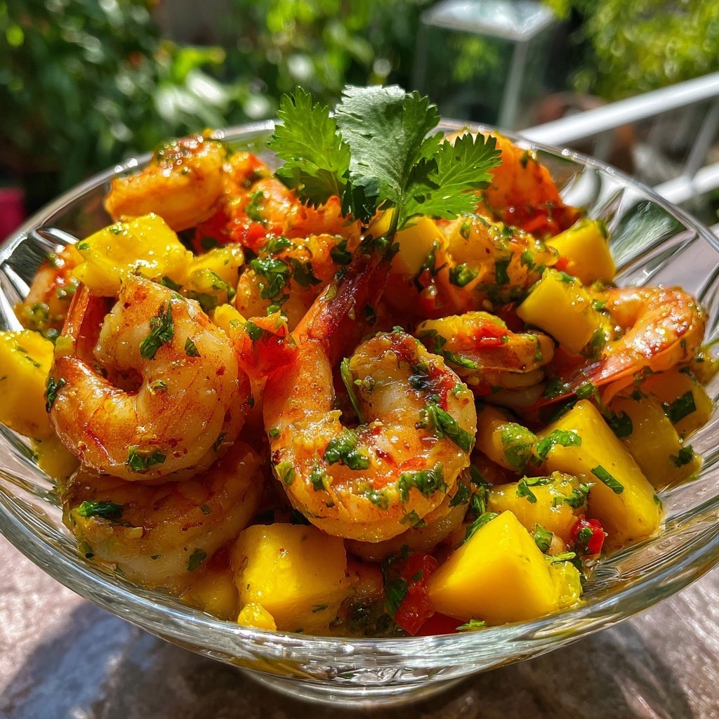 Garnelencocktail mit Mango und Chili