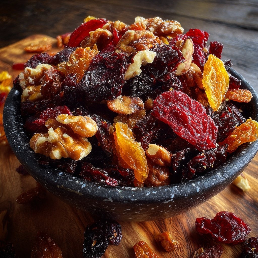 Trocken Früchte Nuss Salat