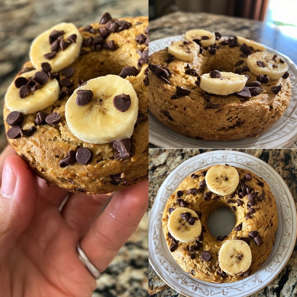 Protein Bagels mit Banane Schokoladenchips