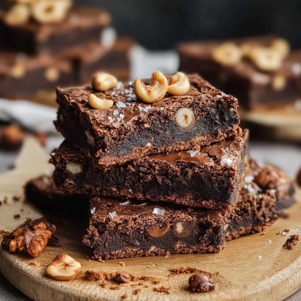 Brownies mit Salzbrezelboden