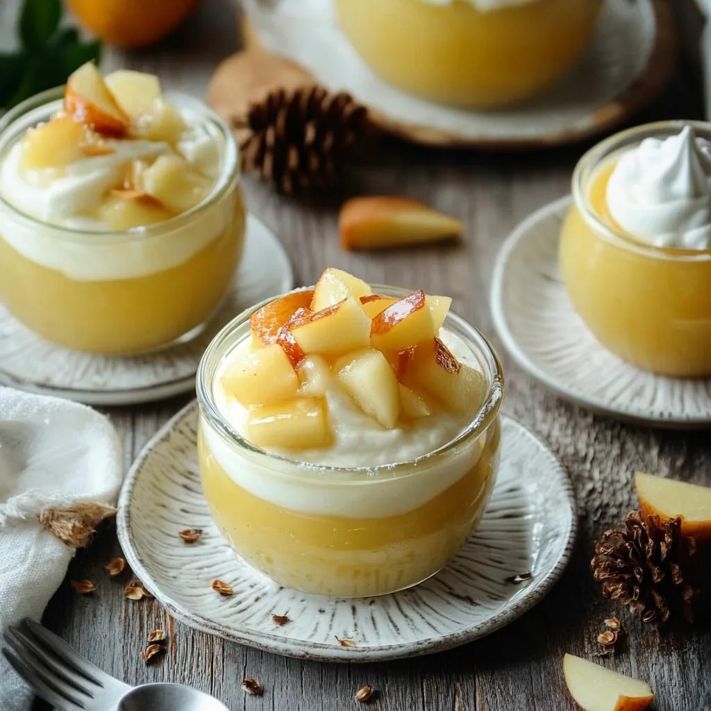 Apfel-Vanille-Kreation mit Sahne