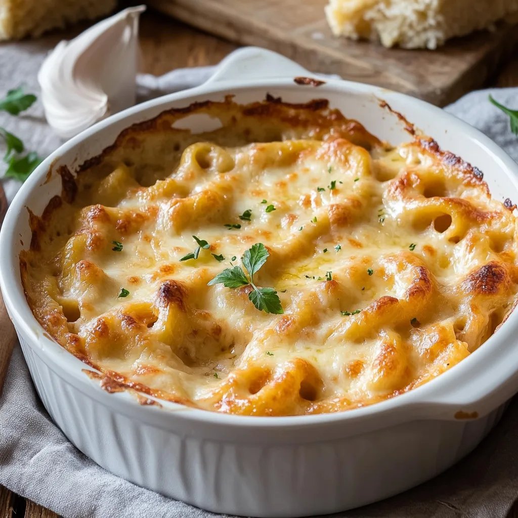 Einfacher Nudelauflauf mit Schinken & Käse