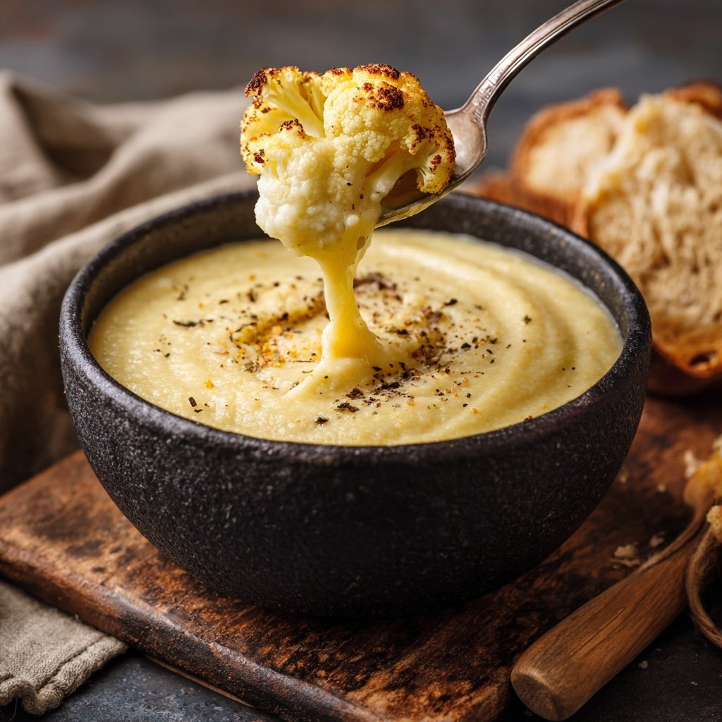 Cremige Blumenkohl-Käse-Suppe