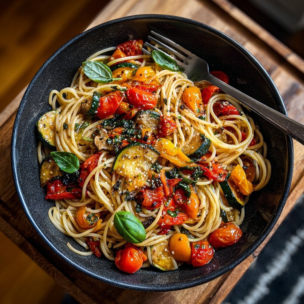 Zesty Roasted Vegetable Pasta