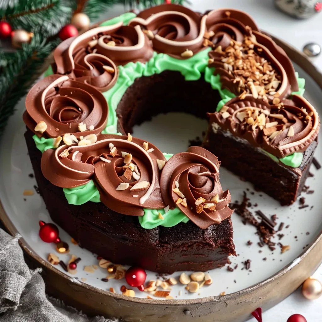 Brownie Weihnachtskranz