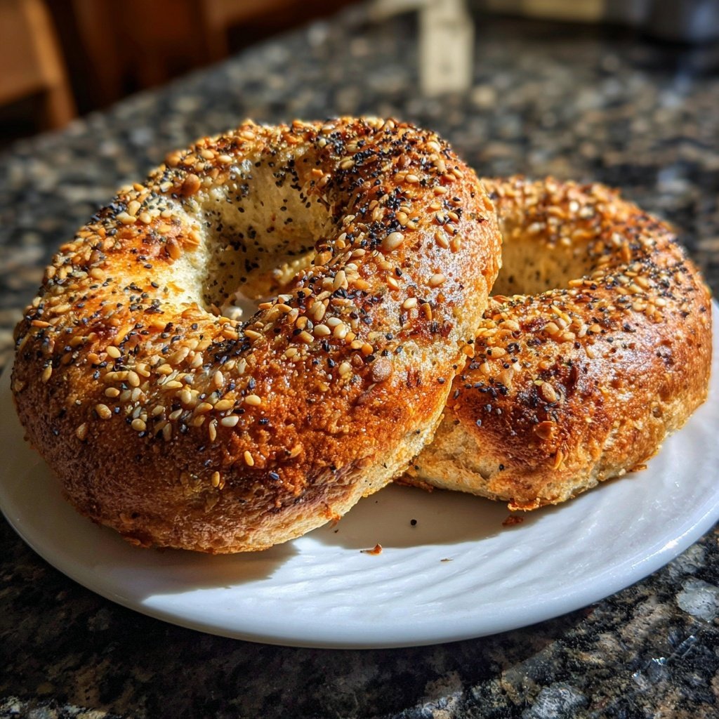 Protein Bagels mit Vollkornmehl