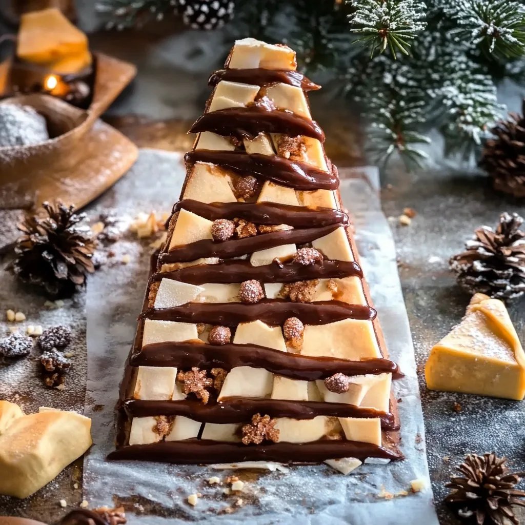 Blätterteig Nutella Weihnachtsbaum