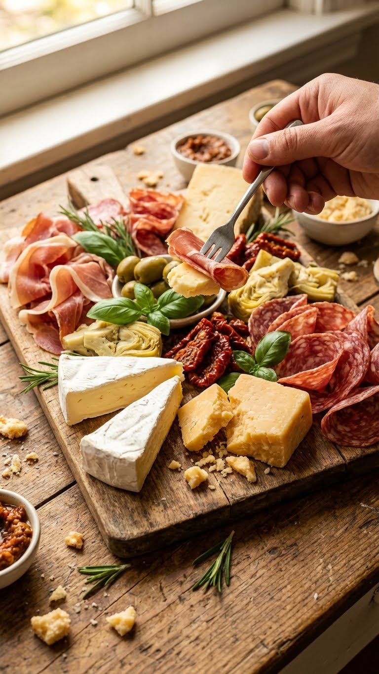 Charmante Antipasti Charcuterie Auswahl