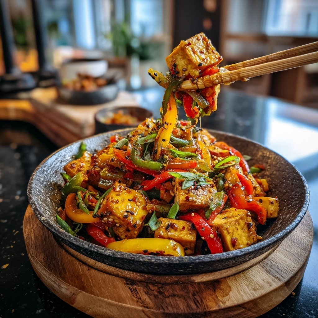 Pikante Tofu-Stir-Fry mit Vanille
