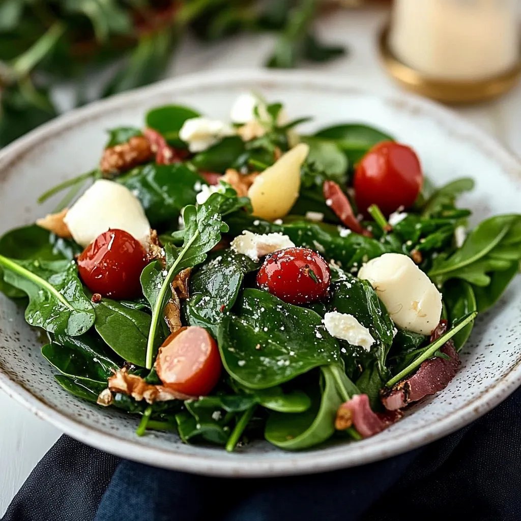 Weihnachtlicher Spinatsalat