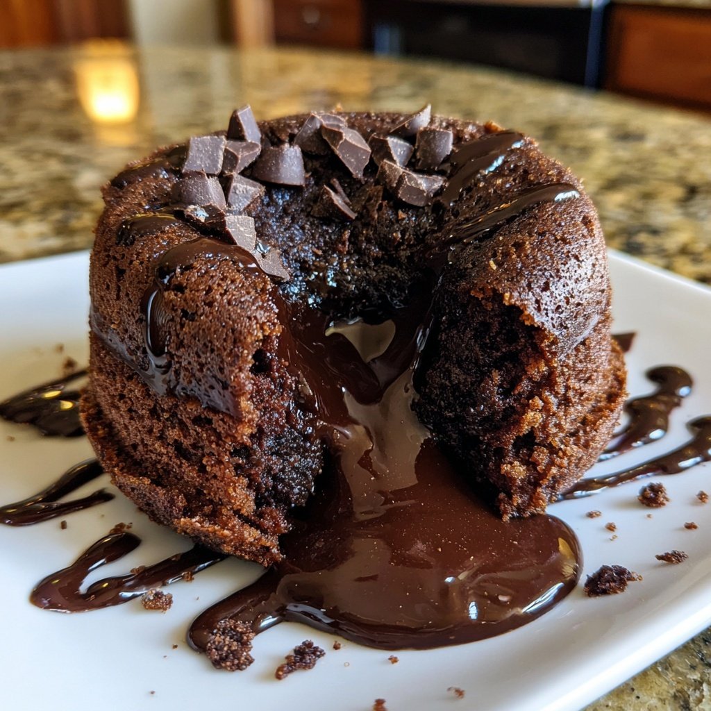 Schokoladen Herz Lava Kuchen