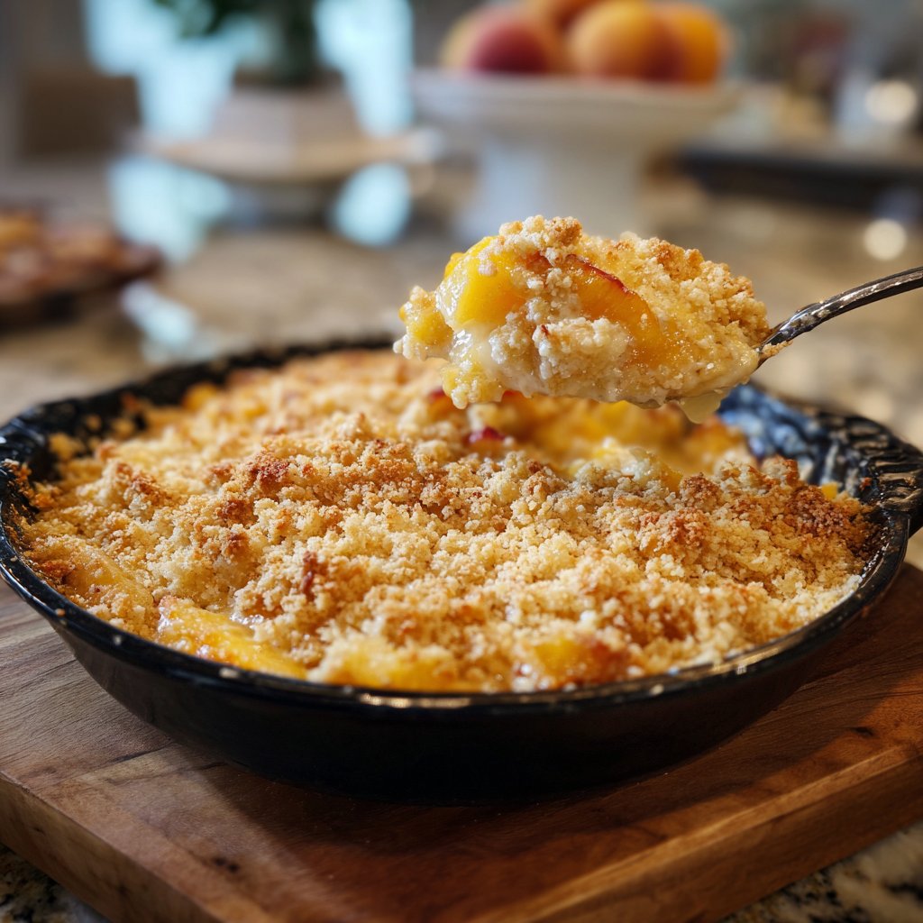 Peachy Cream Cheese Crumble