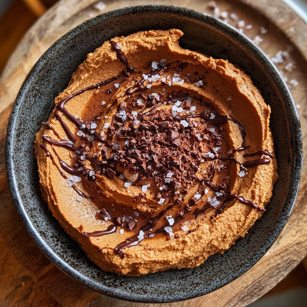 Schokoladen Hummus Kichererbsen Dip